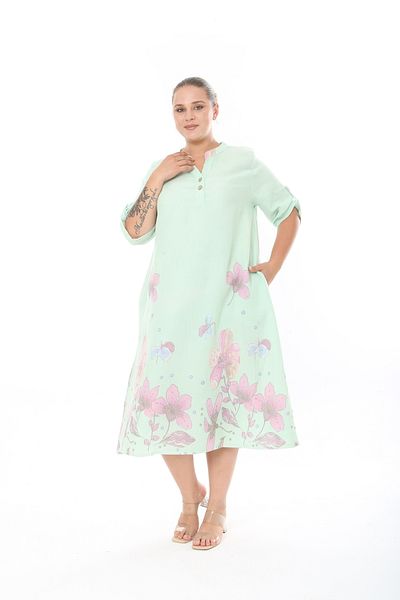 XL Modam Women's Woven Viscosa Printed Plus Size Dress