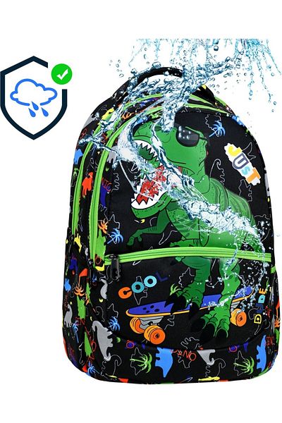 Çanta Limanı Dinosaur Patterned Primary School Backpack + Lunchbox (2302)