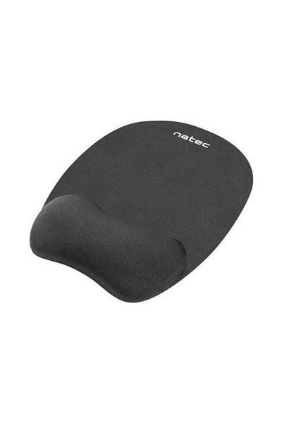 Natec Mousepad ergonomic, Natec, Spuma cu memorie/Textil, 230 x 200 mm, Negru