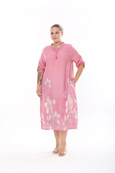 XL Modam Women's Woven Viscosa Printed Plus Size Dress