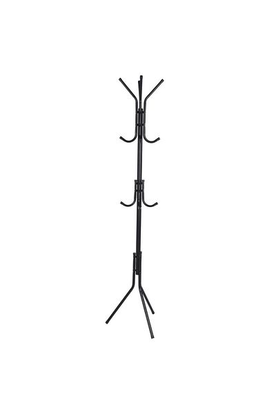 Koopman Vertical metal coat rack with 12 hooks, 175 cm, modern and stable design