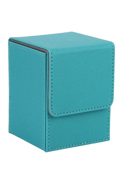 Choice7 علبة بطاقات زرقاء سماوية تتسع لأكثر من 100 بطاقة مغلفة بغلاف واحد، عل...