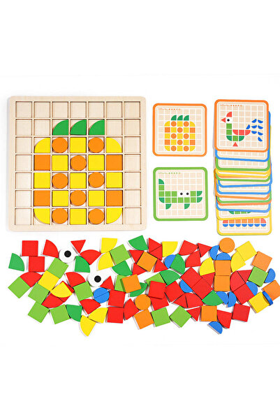 rexa لعبة ألغاز خشبية ملونة ومضحكة ثلاثية الأبعاد لرياض الأطفال على سطح المكت...