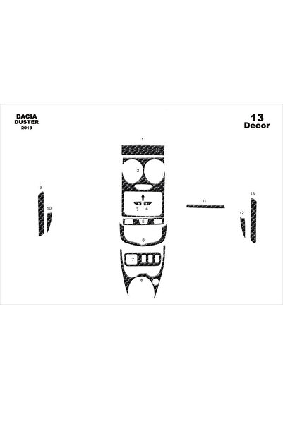 Marscockpitdesign داشيه داستر كونسول-توربيدو 13 قطعة بين 2013-2016