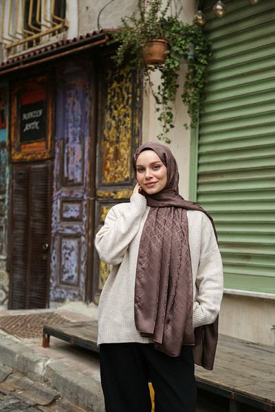 Hint İpek Jacquard Shawl Jakav20-08