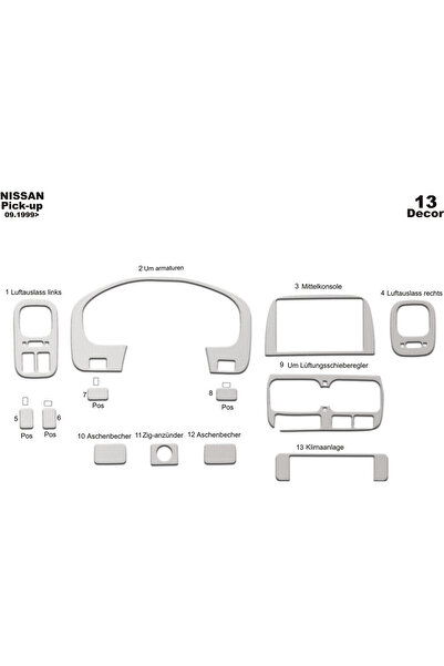 Marscockpitdesign قطع غيار نيسان بيك اب ParckSkystar وحدة التحكم-توبيردو 1999...