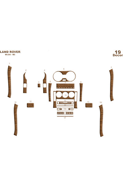 Marscockpitdesign لاند روفر فريلاندر وحدة التحكم-توبوردو 2004-2006 19 قطعة