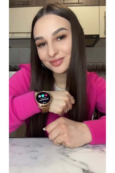 OEM Ceas Smartwatch Dama, Curea Metalica și Silicon Sunshine Gold
