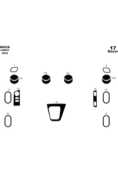 Marscockpitdesign داش لودجي كونسول-توربيدو 2010 17 قطعة