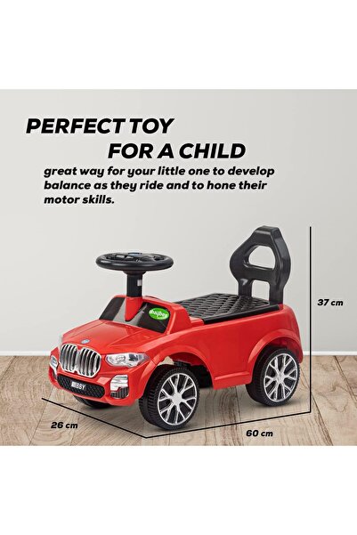 rexa Red Push-Along Ride-On Car