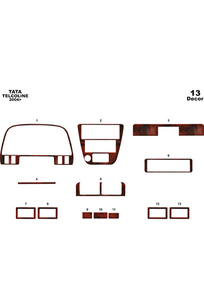 Marscockpitdesign تاتا تيلكولين 4X4 كونسول-توربيدو 2004 13 قطعة