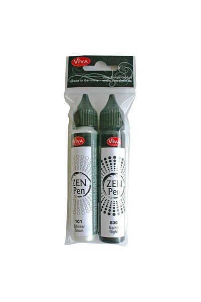 Viva Decor Set de 2 vopsele pentru pictură cu puncte Blob-Paint, ZEN Pen VIVA DECOR, mix 2x28ml