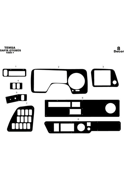 Marscockpitdesign ميتسوبيشي سافير وحدة التحكم-توبوردو 1999-2010 8 قطع