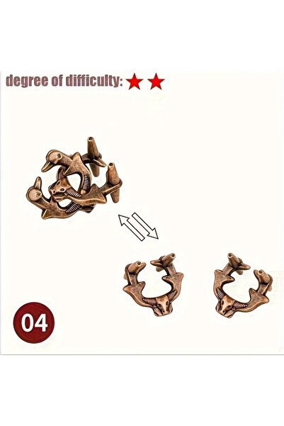 Choice19 4 لعبة ألغاز معدنية كلاسيكية فكرية، لعبة تعليمية صعبة مناسبة لعيد ال...