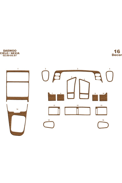Marscockpitdesign دايو سييلو نيكسيا وحدة التحكم-توبيردو 1995-1997 16 قطعة