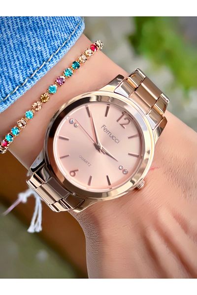 Ferrucci Women's Wristwatch Steel Cord 3 Atm Water Resistant Bracelet Gift Watch
