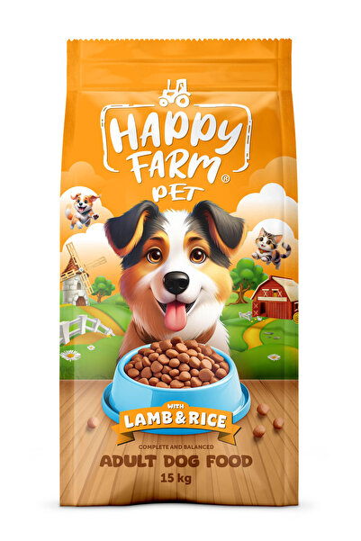 happy farm Yetişkin Köpek Maması Kuzu Etli 15 KG