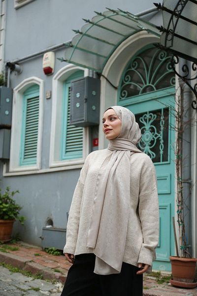Hint İpek Jacquard Shawl Jakav23-08