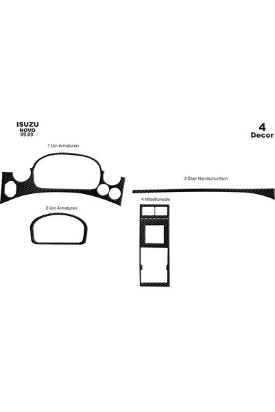 Marscockpitdesign ايسوزو نوفو كونسول-توربيدو 2009-201 4 قطع