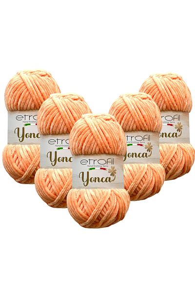 Etrofil Clover Velvet Hand Knitting Yarn 5 Pieces 70215 Light Salmon