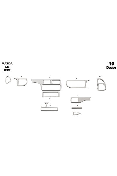 Marscockpitdesign مازدا 323 S كونسول-توربيد 1994 10 قطع
