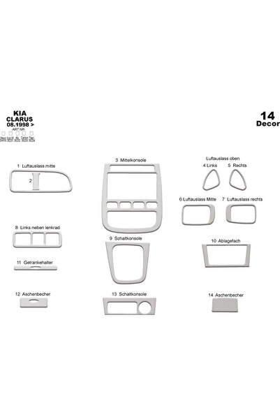 Marscockpitdesign كيا كلاروس وحدة التحكم-توبيردو 1998 14 قطعة