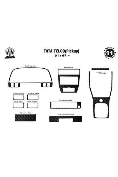 Marscockpitdesign تاتا تيلكو كونسول-توبليد فوم 1997 11 قطعة