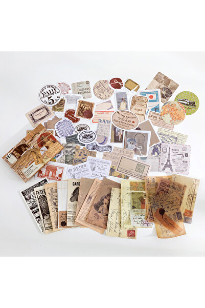Choice3 e Yoofun 60pcs/pack Multi-Material Sticker Pack Vintage Mushroom Plan...