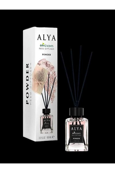 ALYA POWDER Room Air Freshener – | Reed Diffuser with Rattan Sticks – 100 ml