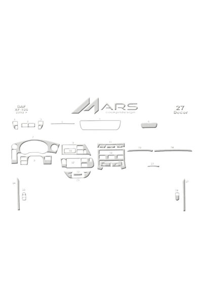 Marscockpitdesign Daf XF 106 كونسول-توربيدو 2018- 27 قطعة