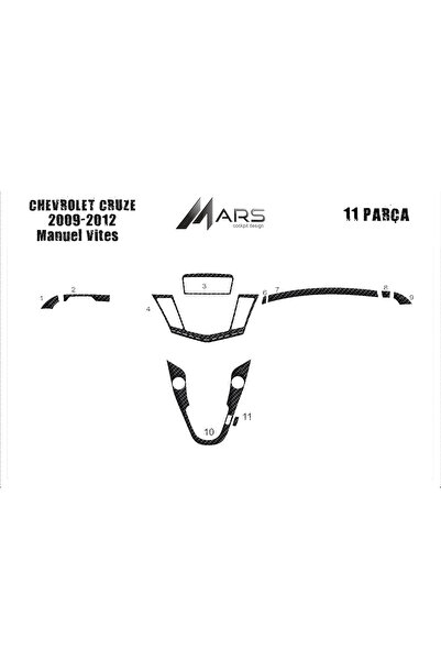 Marscockpitdesign شيفروليه كروز - وحدة تحكم ناقل الحركة (M.Vites) - غطاء لوحة...