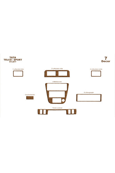 Marscockpitdesign تاتا تيلكو سبورت كونسول-توربيدو 1997 7 قطع