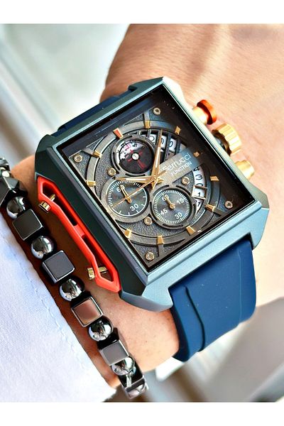 Ferrucci Original Design Watch with Functional Silicone Cord Men's Wristwatch Bracelet Gift
