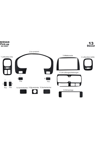 Marscockpitdesign قطع غيار نيسان بيك اب ParckSkystar وحدة التحكم-توبيردو 1999...