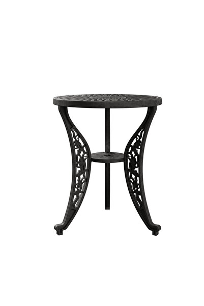 HubRom Set Mobilier Gradina HubRom, 1xMasa Rotunda(60x72), 3xScaun HITIT(43x42x50x92) Negru