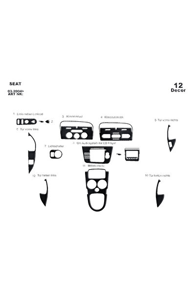 Marscockpitdesign مقعد Altea - وحدة تحكم توليدو - توربيدو 2004 12 قطعة