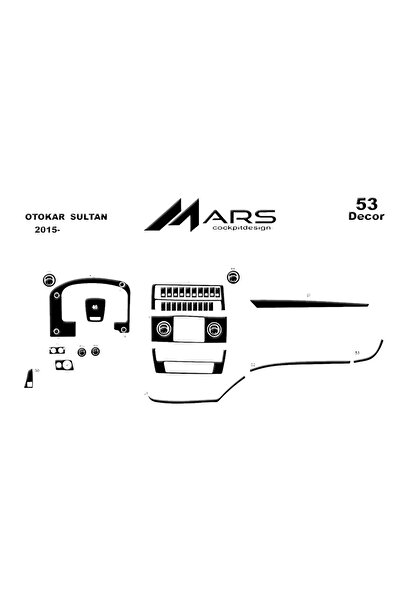 Marscockpitdesign أوتوكار سلطان كونسول-توربيدو 53 قطعة بعد 2015