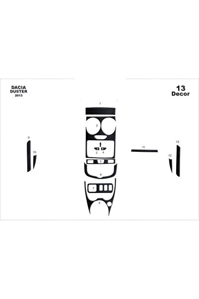 Marscockpitdesign داشيه داستر كونسول-توربيدو 13 قطعة بين 2013-2016