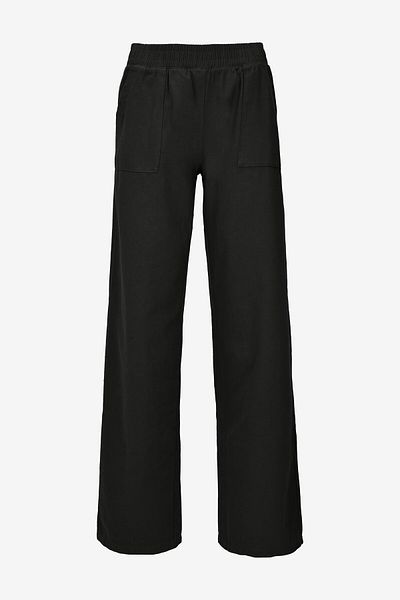 birizmoda Gabardine Palazzo Trousers -Black