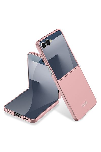 HTstore حافظة Z Flip 7 متوافقة مع Galaxy Zore ذات الغطاء الصلب - وردي