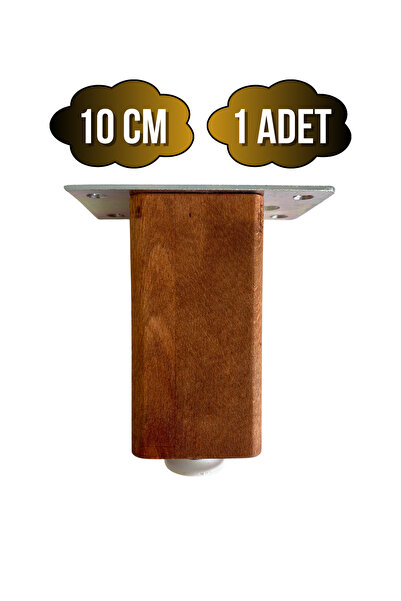GOLDENWOODEN Kale Ayarlı Ahşap Ayak Mobilya Masa ve Dolap Ayağı(CEVİZ)(KAYIN/...