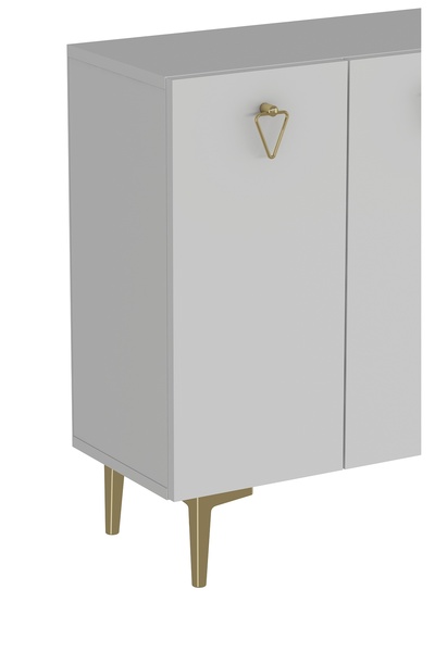 DEMONTE DECOR LEYLADD (KM120) AYAKKABILIK BEYAZ-BEYAZ-ALTIN