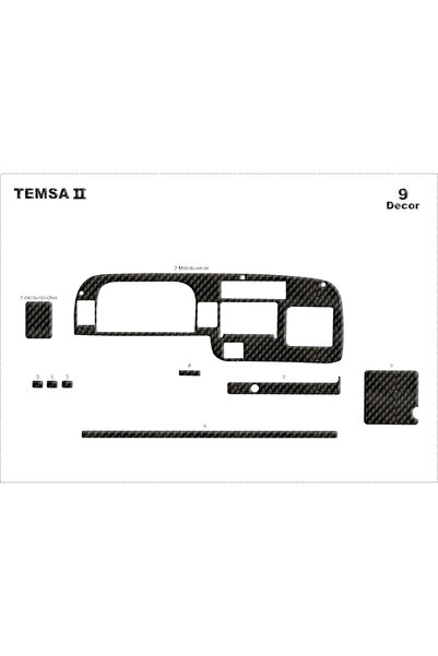 Marscockpitdesign ميتسوبيشي تيمسا بريستيج ميديبوس كونسول-توربيدو 1999 9 قطع