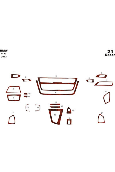 Marscockpitdesign Bmw F30 كونسول متوافق مع توربيدو 21 قطعة فوق 2013