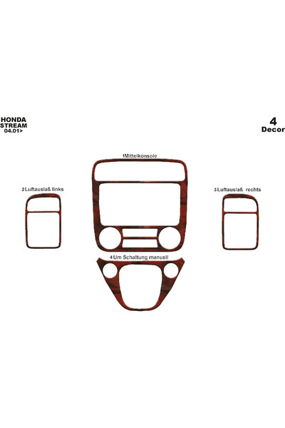 Marscockpitdesign هوندا ستريم وحدة التحكم-توبيردو 2001-2005 4 قطع