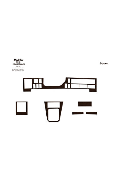 Marscockpitdesign مازدا 926 كونسول-توربيدو 1994 6 قطع