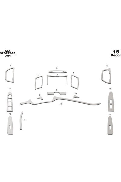 Marscockpitdesign كيا سبورتاج كونسول-توربيدو 2011 15 قطعة