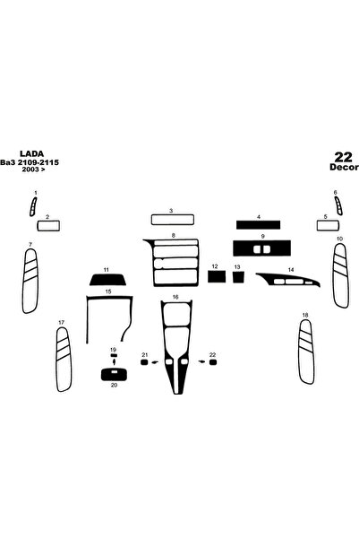 Marscockpitdesign لادا 215 كونسول-توربيد 2003 22 قطعة