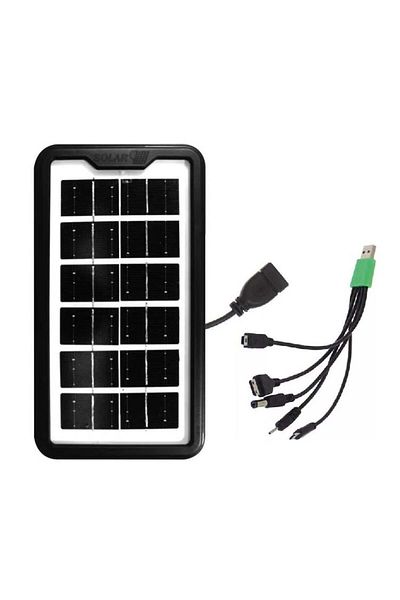 divendi-ro 3W portable solar panel, GD Super GD-10X, IP65, with device charging sockets, 27x15.5x1.5 cm, black