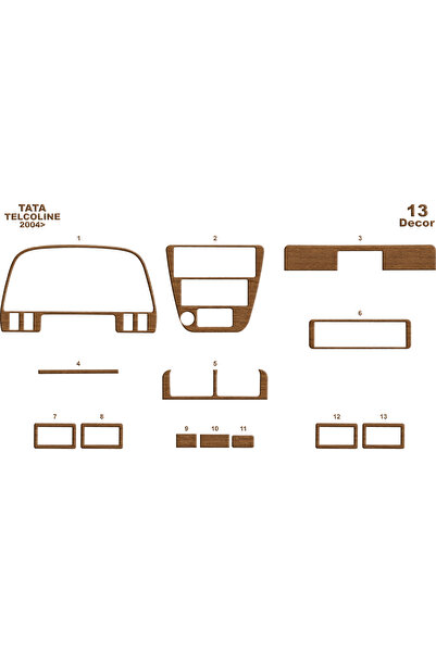 Marscockpitdesign تاتا تيلكولين 4X4 كونسول-توربيدو 2004 13 قطعة